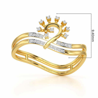 Ignite Glow Silver Ring - Yellow Gold - Image 5