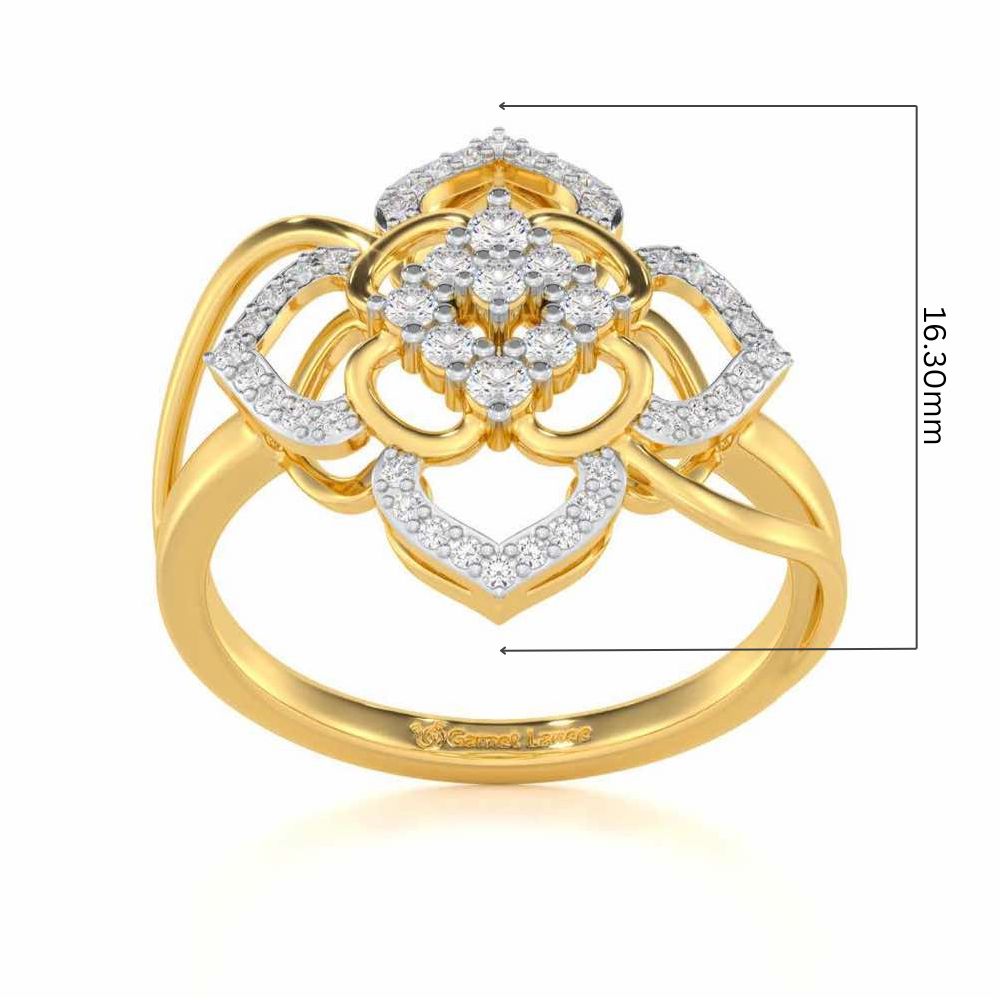Chanting Shine Silver Ring - Yellow Gold - Image 5