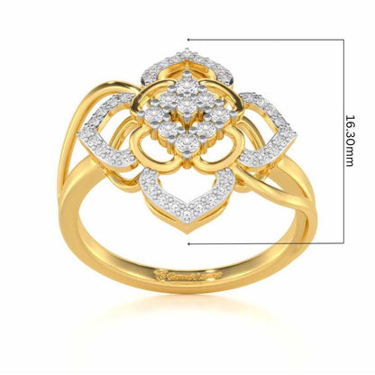 Chanting Shine Silver Ring - Yellow Gold - Image 5