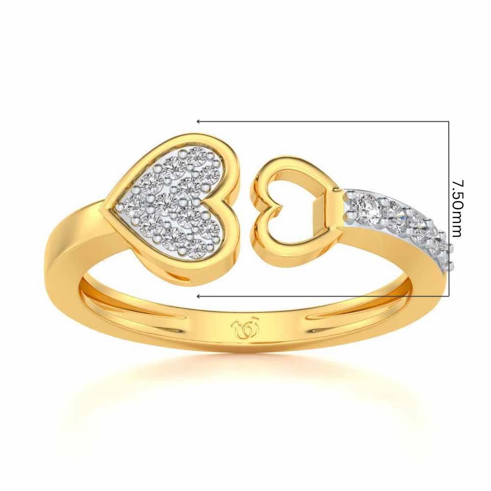 Gimme Your Heart Silver Ring - Yellow Gold - Image 5