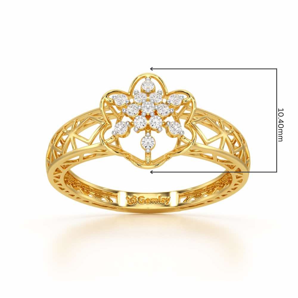 Graceful Yana Silver Ring - Yellow Gold - Image 2