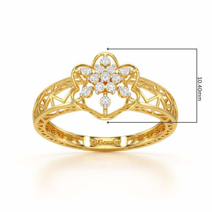 Graceful Yana Silver Ring - Yellow Gold - Image 2