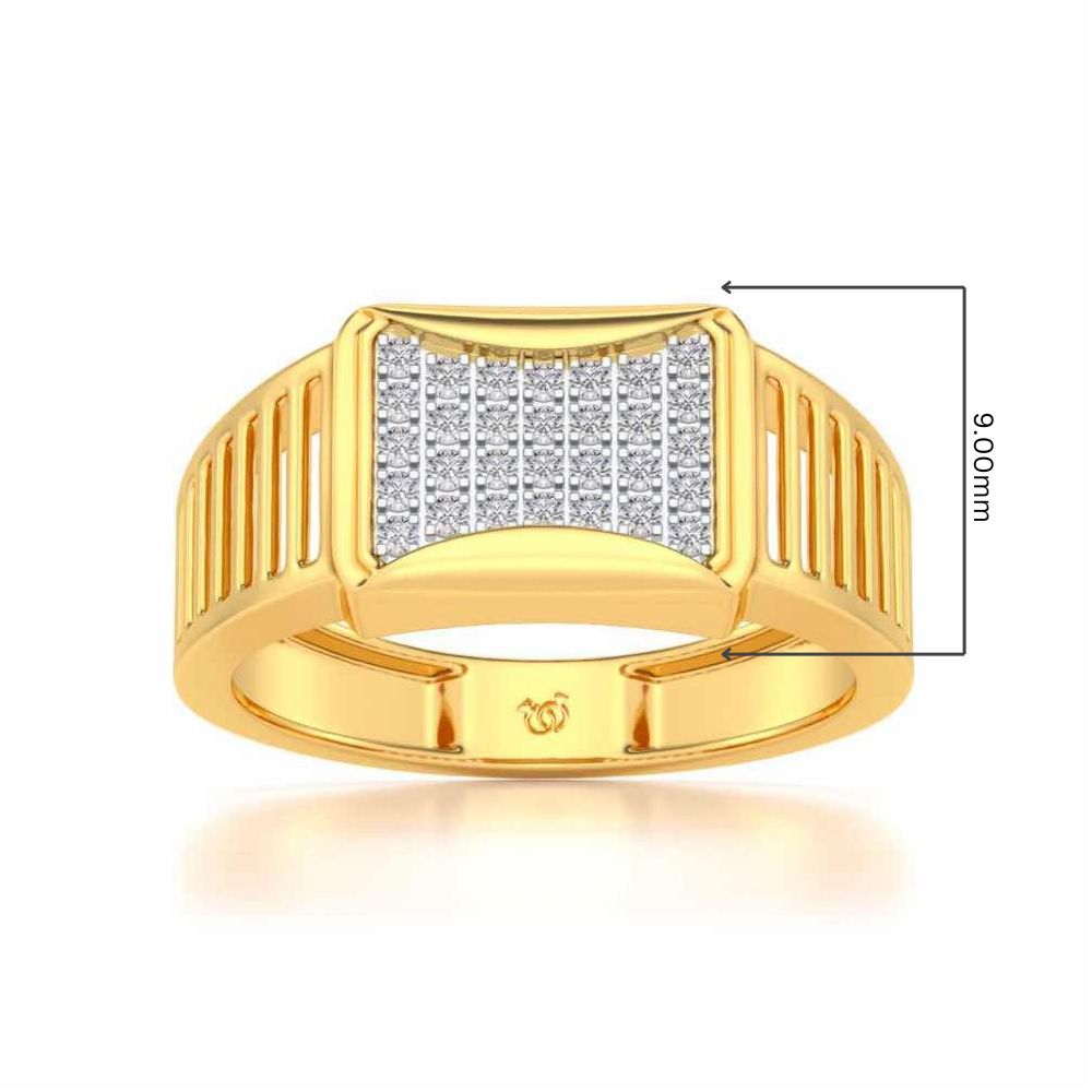 Noble Silver Ring For Men - Yellow Gold - Image 5
