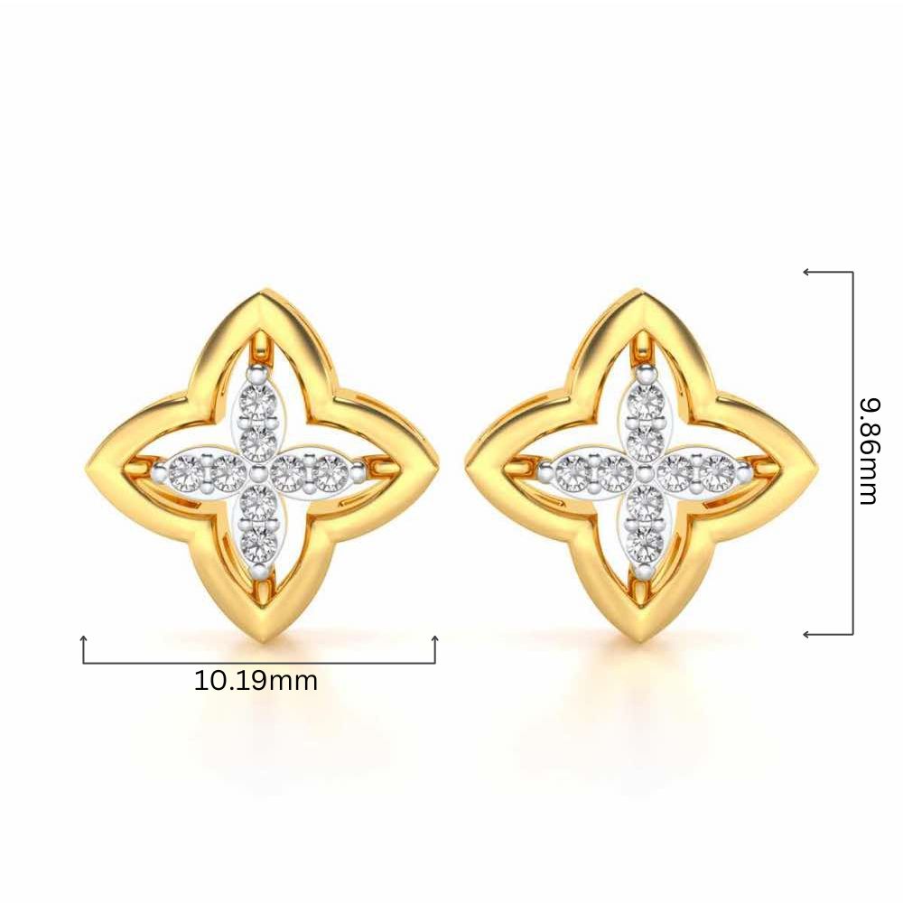 Cahana Silver Earrings - Yellow Gold - Image 4