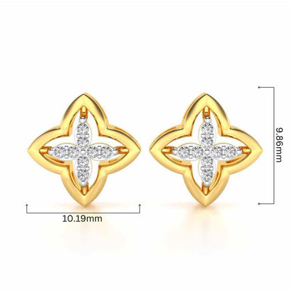 Cahana Silver Earrings - Yellow Gold - Image 4