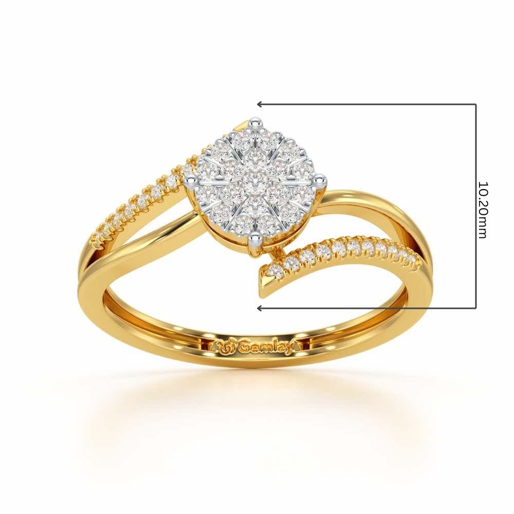 Shine Source Silver Ring - Yellow Gold - Image 2
