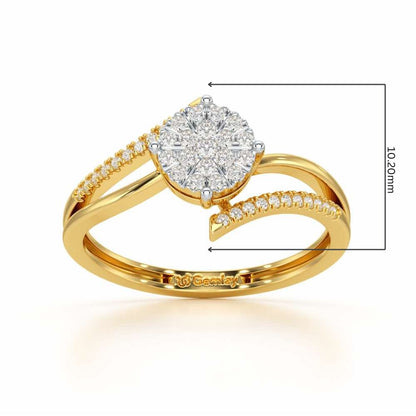 Shine Source Silver Ring - Yellow Gold - Image 2