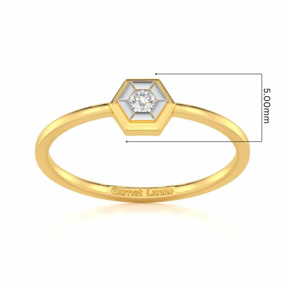 Classic Elegance Silver Ring - Yellow Gold - Image 5