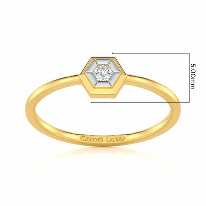 Classic Elegance Silver Ring - Yellow Gold - Image 5