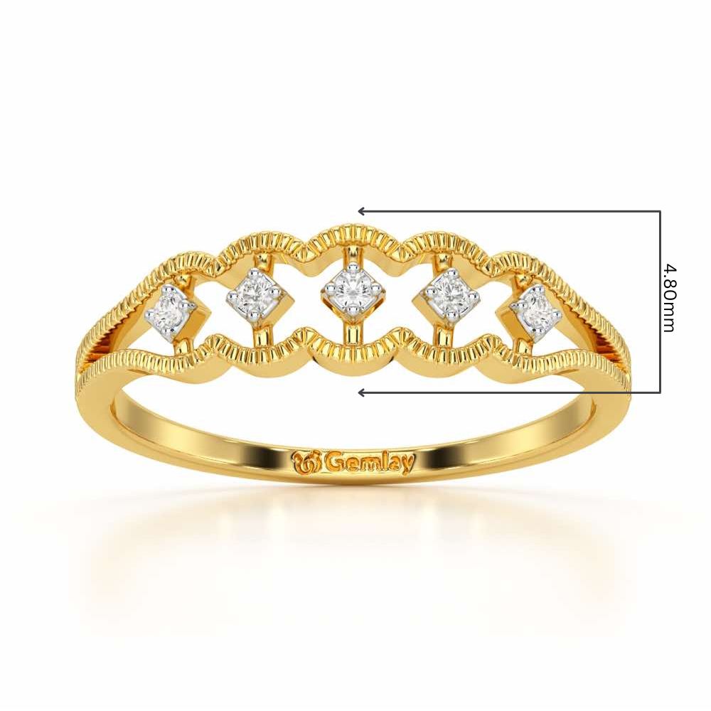 Glow Dance Silver Ring - Yellow Gold - Image 2