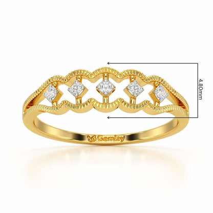Glow Dance Silver Ring - Yellow Gold - Image 2