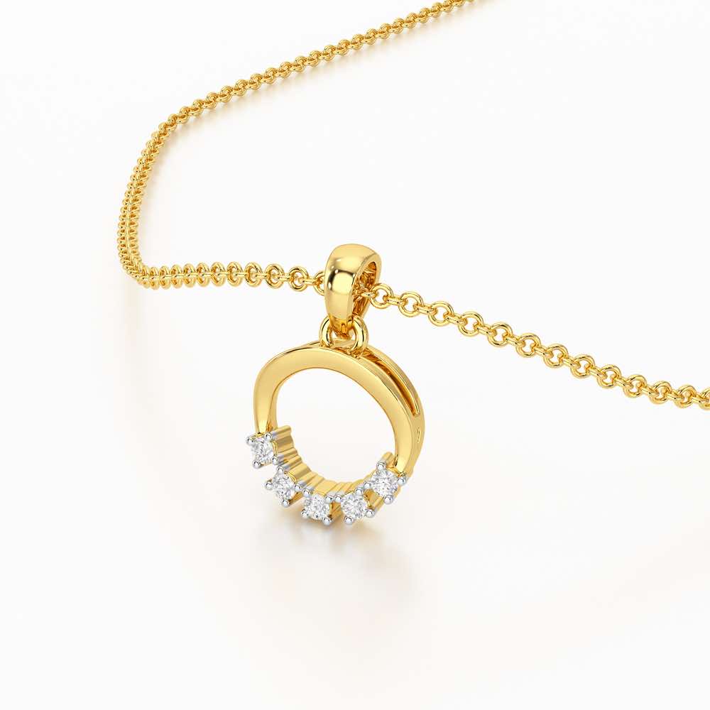 Aura Elegance Silver Pendant - Yellow Gold - Image 2