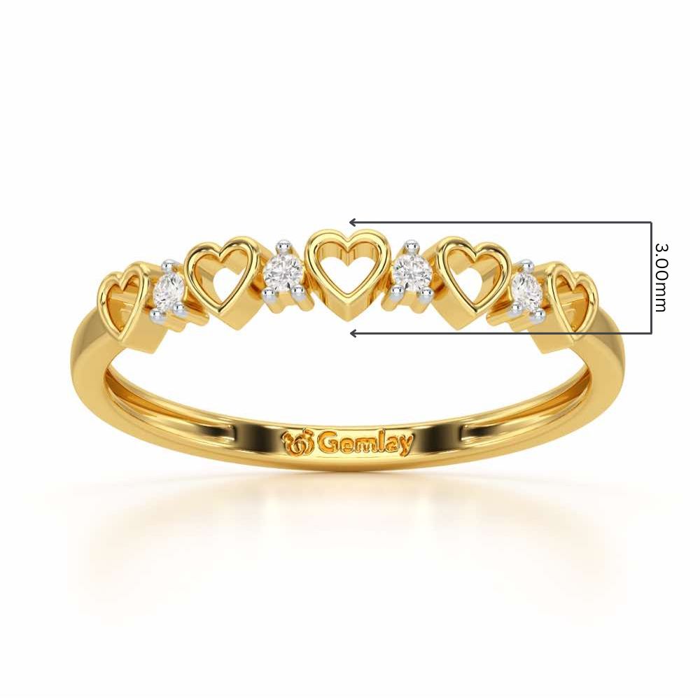 Heart Fairy Silver Ring - Yellow Gold - Image 2