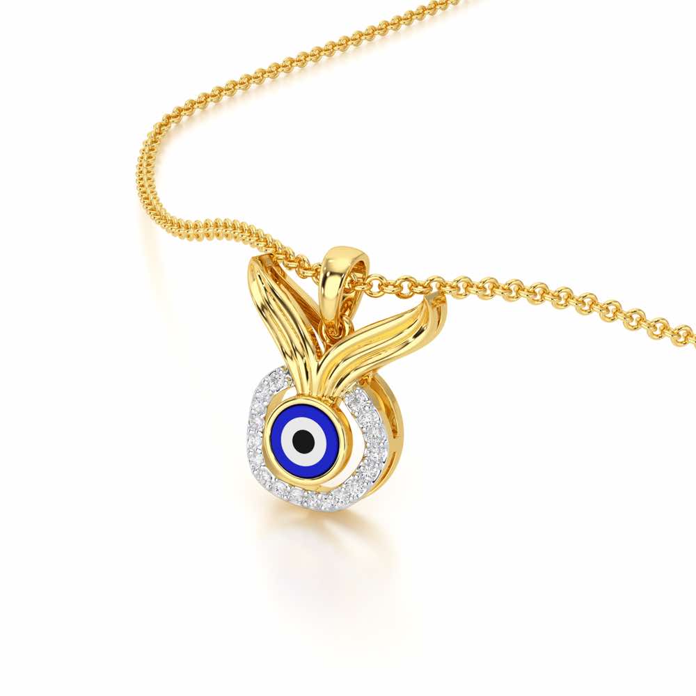 Divine Shield Silver Pendant - Yellow Gold - Image 2