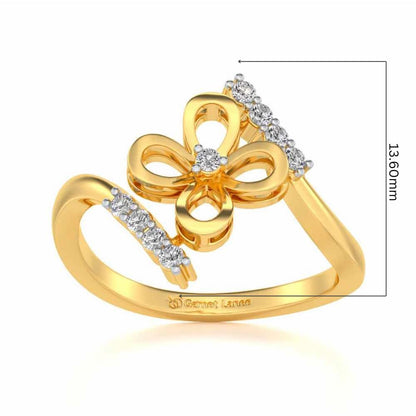 Hold The Flower Silver Ring - Yellow Gold - Image 5