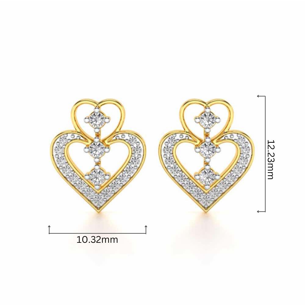 Aaravi Silver Earrings - Yellow Gold - Image 4