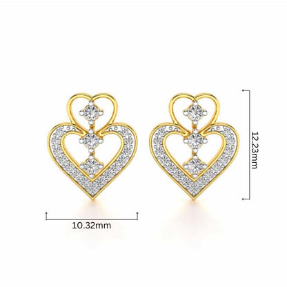 Aaravi Silver Earrings - Yellow Gold - Image 4
