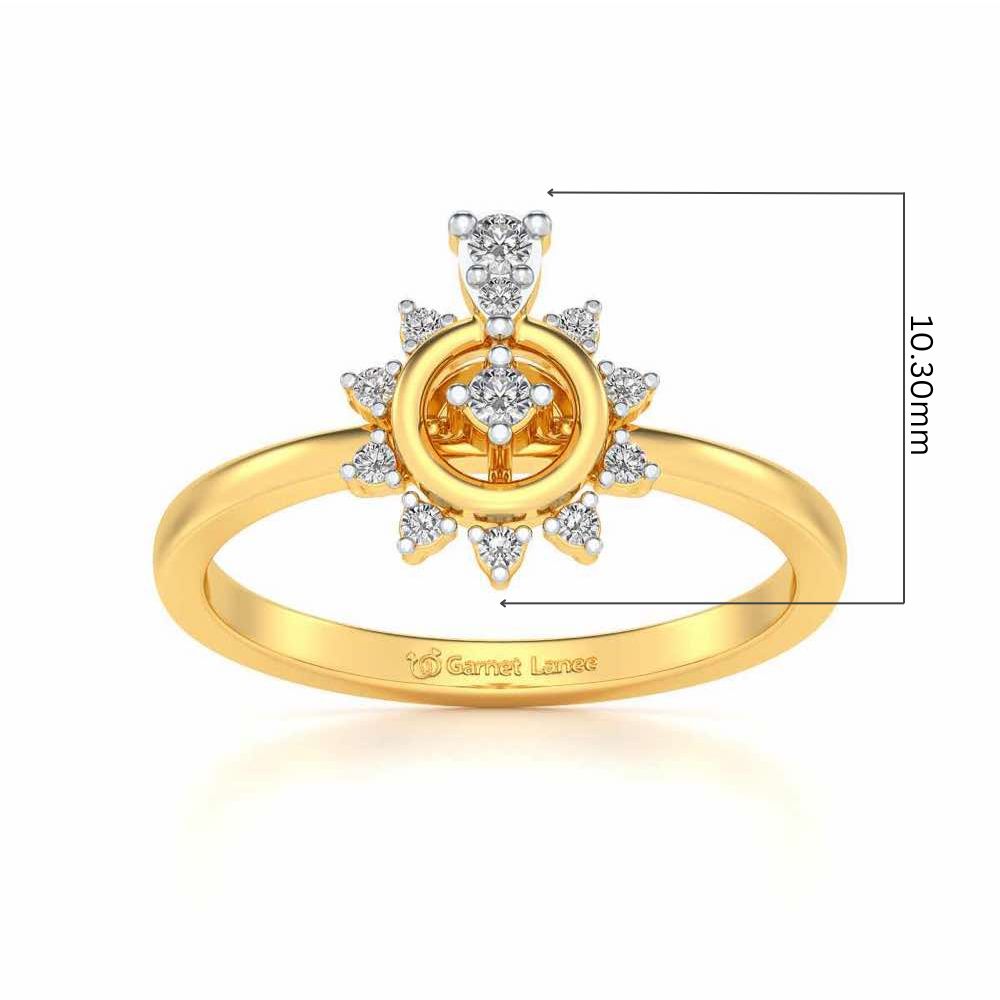 Brinda Silver Ring - Yellow Gold - Image 5