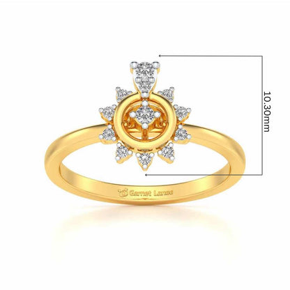 Brinda Silver Ring - Yellow Gold - Image 5
