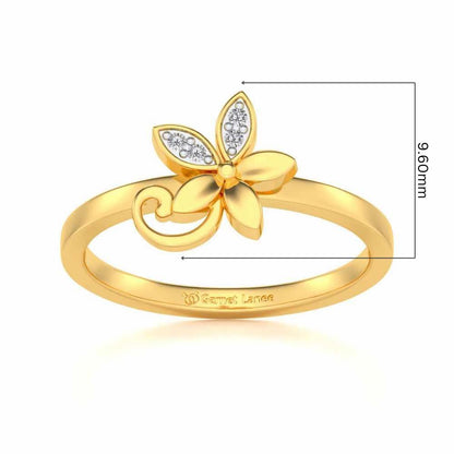 Jasmine Glow Silver Ring - Yellow Gold - Image 5