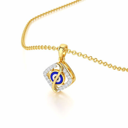 Protective Spark Silver Pendant - Yellow Gold - Image 2