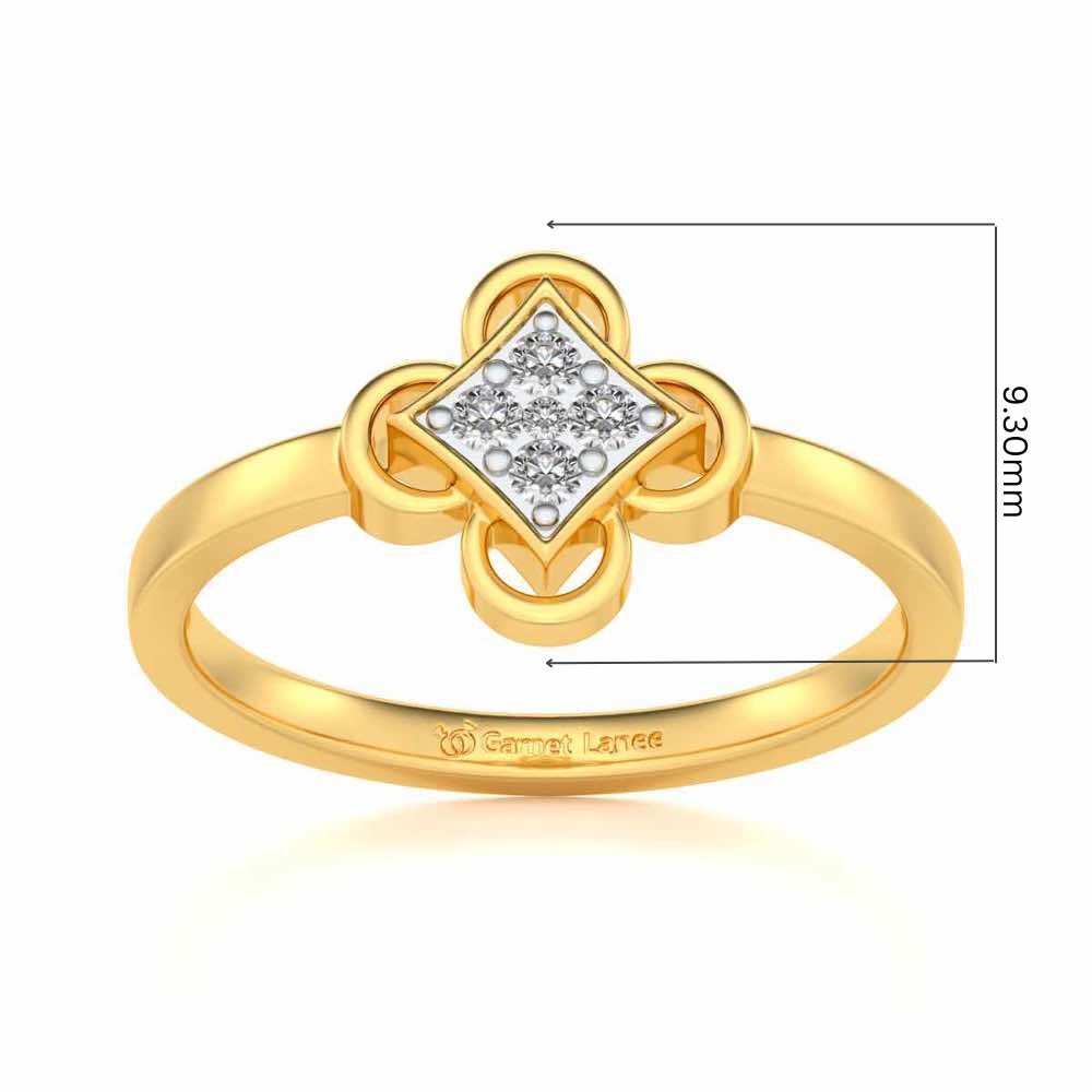 Harinakshi Silver Ring - Yellow Gold - Image 5