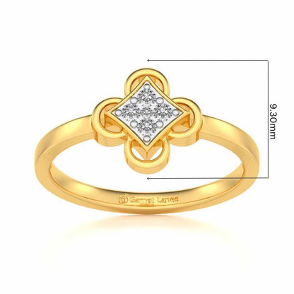 Harinakshi Silver Ring - Yellow Gold - Image 5