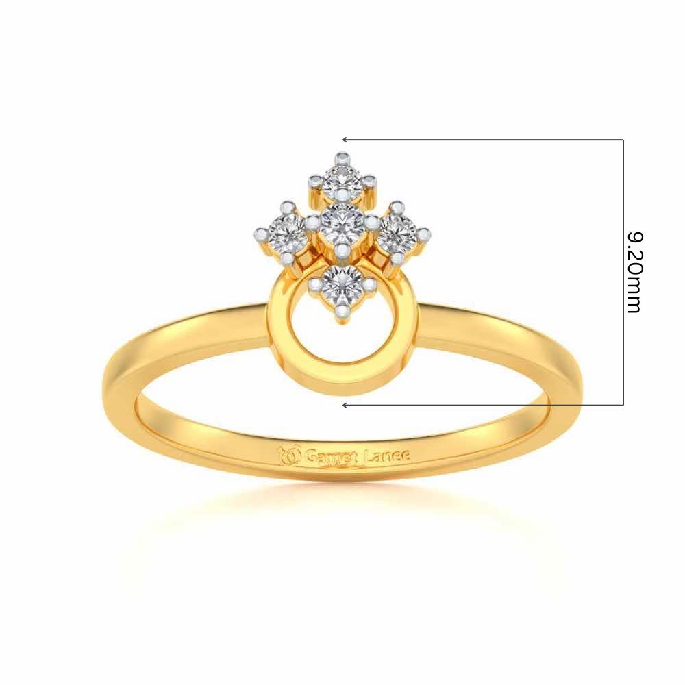 Garima Silver Ring - Yellow Gold - Image 5