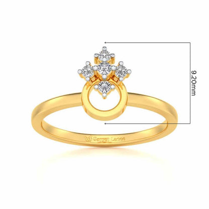 Garima Silver Ring - Yellow Gold - Image 5