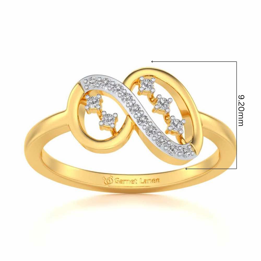 Eshana Silver Ring - Yellow Gold - Image 5