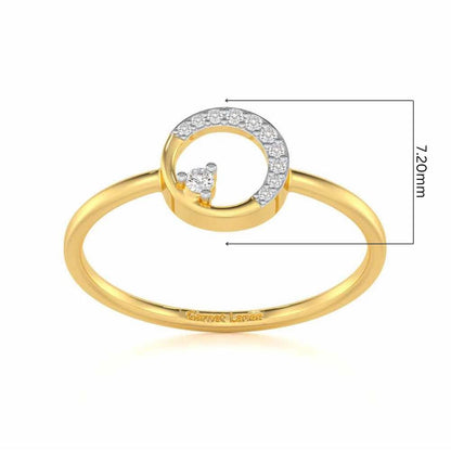 Seraphic Splendour Silver Ring - Yellow Gold - Image 5