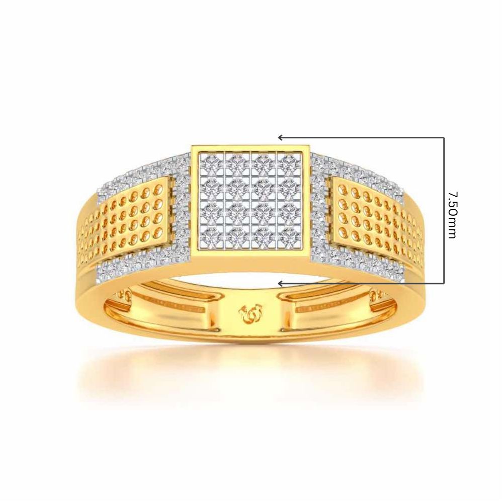 Chivilrous Silver Ring For Men - Yellow Gold - Image 5