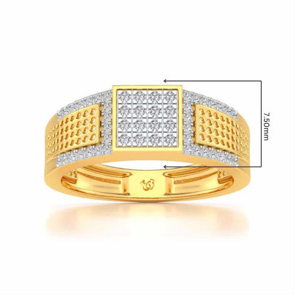 Chivilrous Silver Ring For Men - Yellow Gold - Image 5