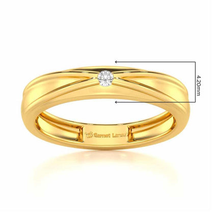 Stalwart Gem Men Solitaire Ring - Yellow Gold - Image 5