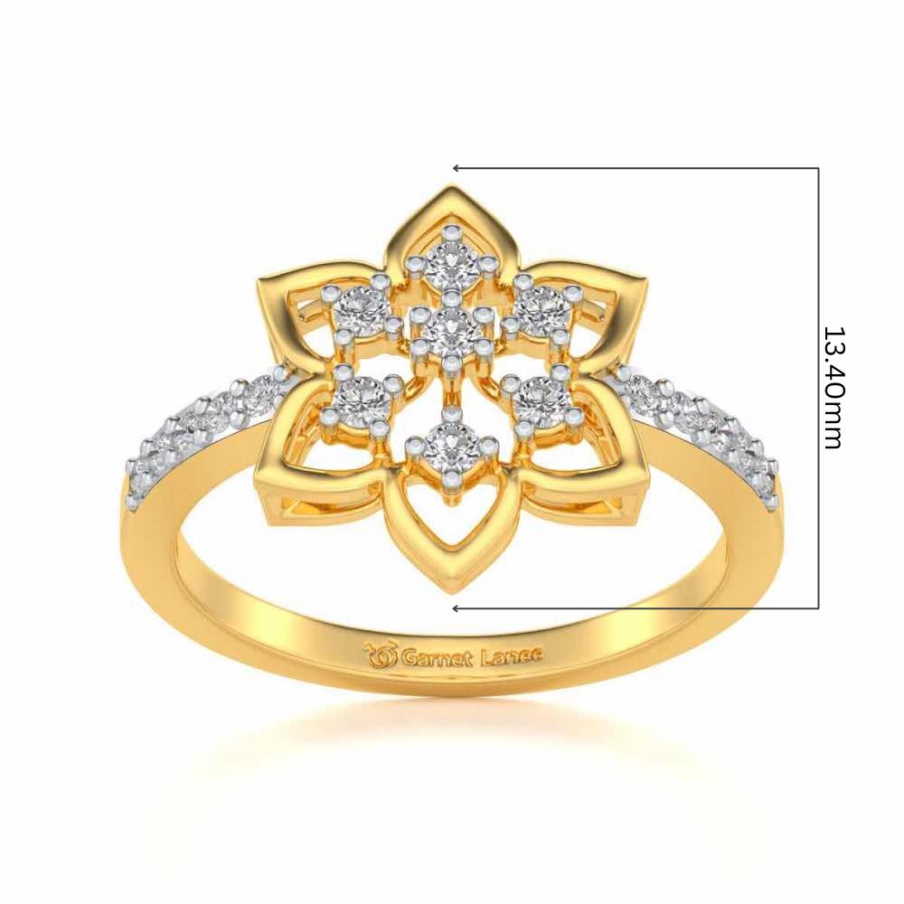 Ekaja Silver Ring - Yellow Gold - Image 5