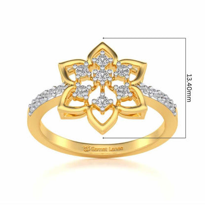 Ekaja Silver Ring - Yellow Gold - Image 5