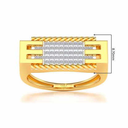 Celestial Silver Ring For Men - Yellow Gold - Image 5