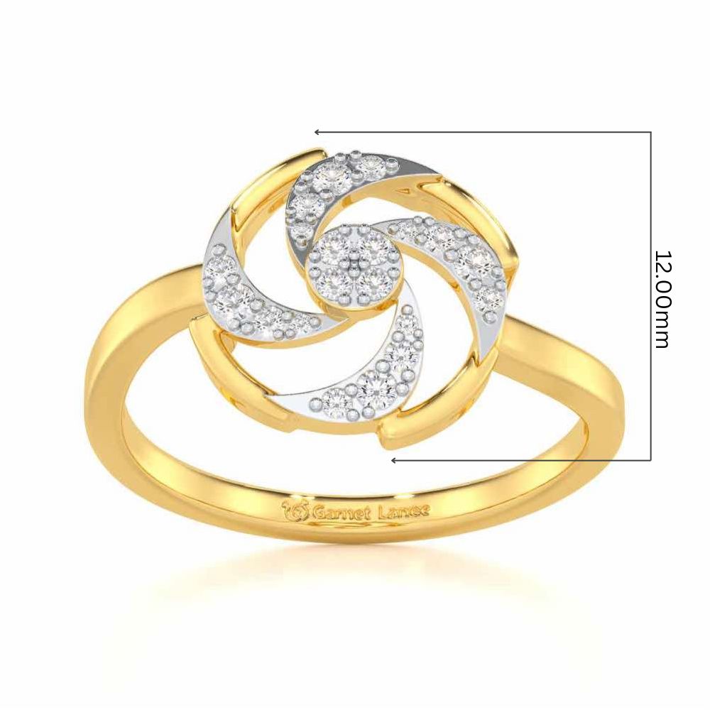 Hypnotic Eye Silver Ring - Yellow Gold - Image 5