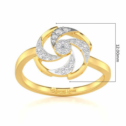 Hypnotic Eye Silver Ring - Yellow Gold - Image 5