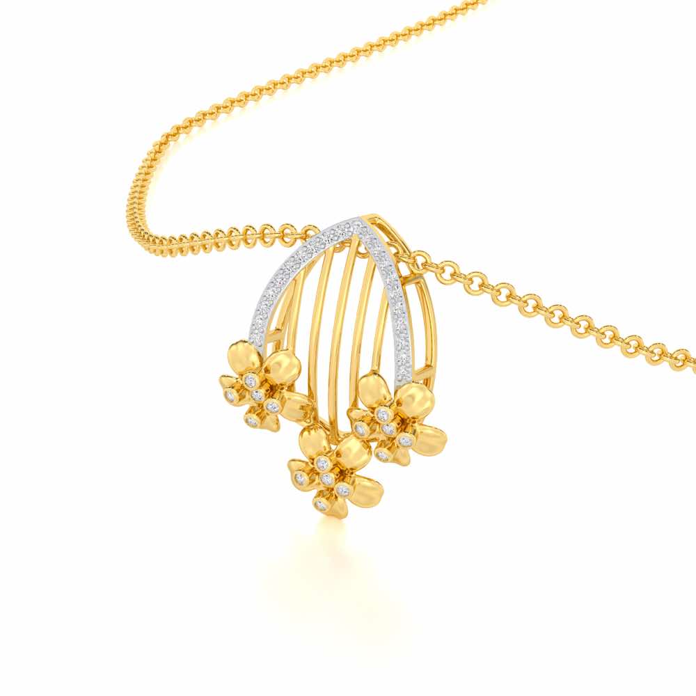 Zenith Strings Silver Pendant - Yellow Gold - Image 2