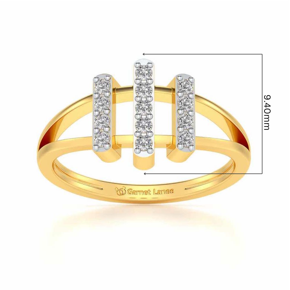Erre Sparkle Ring - Yellow Gold - Image 5