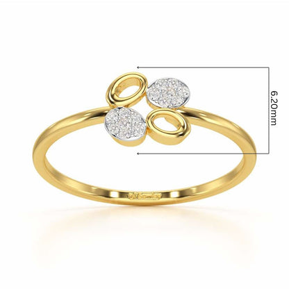 Hole Wholesome Silver Ring - Yellow Gold - Image 5