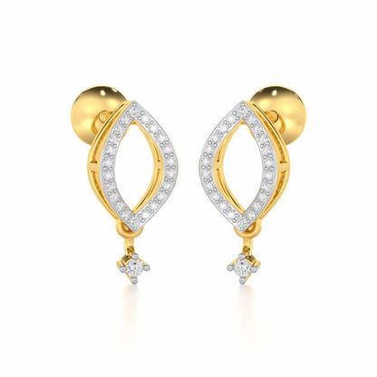 Ocean Serenity Silver Earrings - Yellow Gold - Image 2