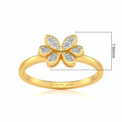 Let Me Bloom Silver Ring - Yellow Gold - Image 5