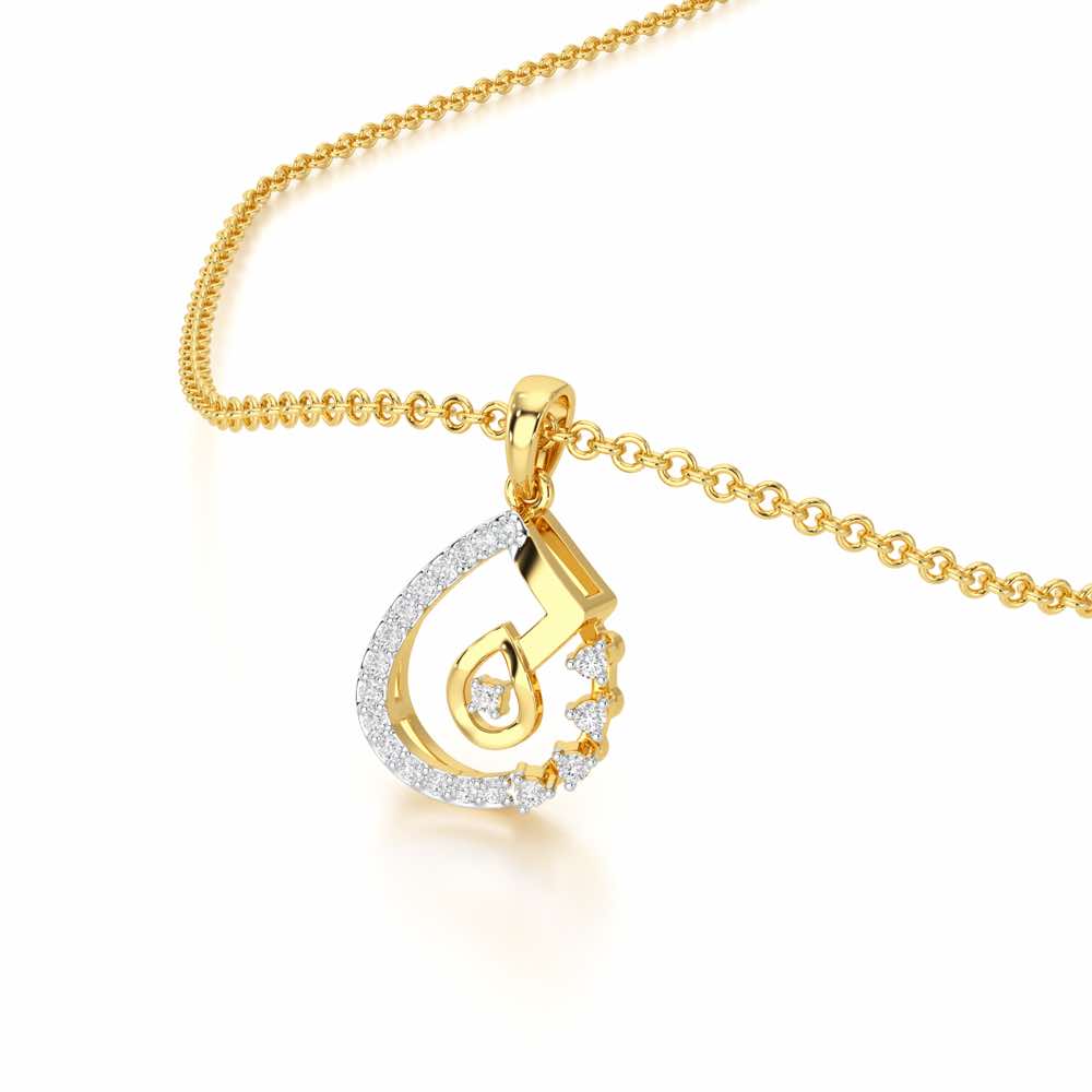 Soft Radiance Silver Pendant - Yellow Gold - Image 2