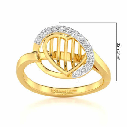 Oval Glow Silver Ring - Yellow Gold - Image 5