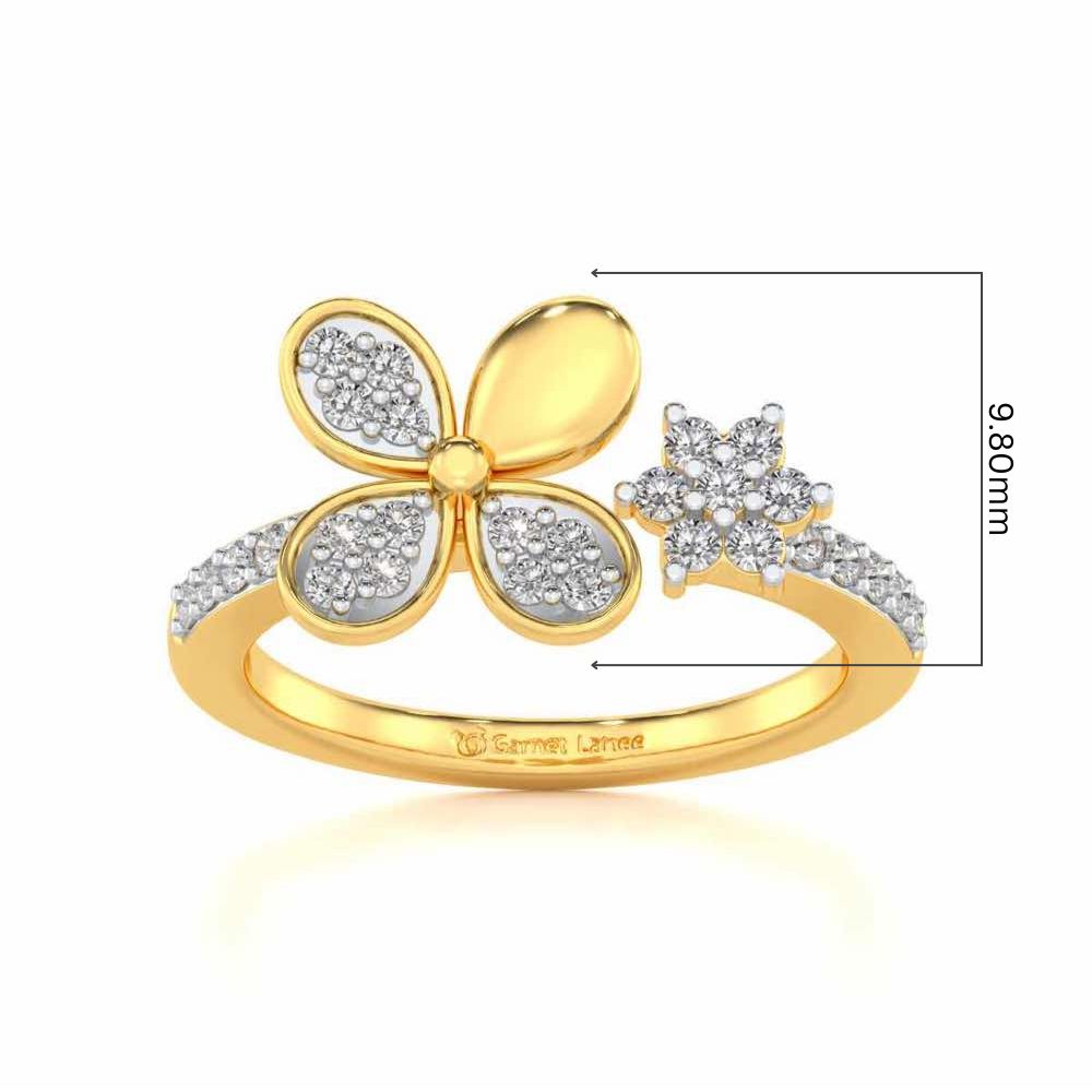 Luck Charm Silver Ring - Yellow Gold - Image 5