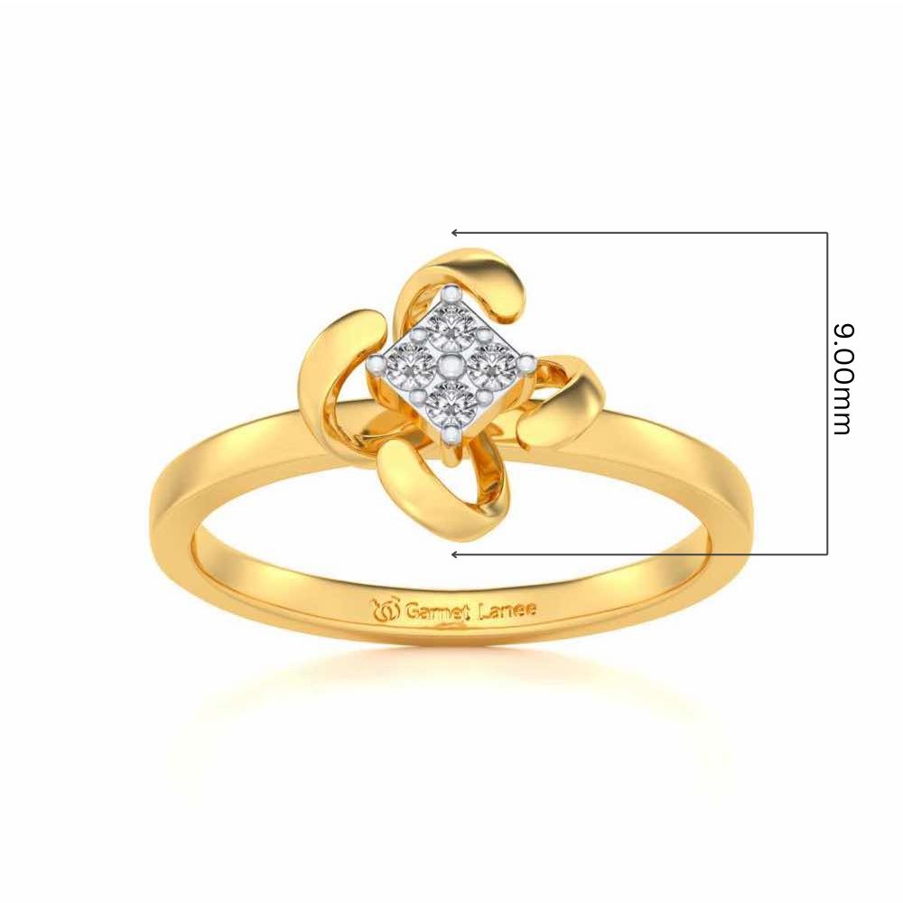 Aamaira Silver Ring - Yellow Gold - Image 5