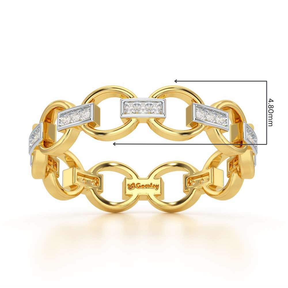 Bound Glow Silver Ring - Yellow Gold - Image 2