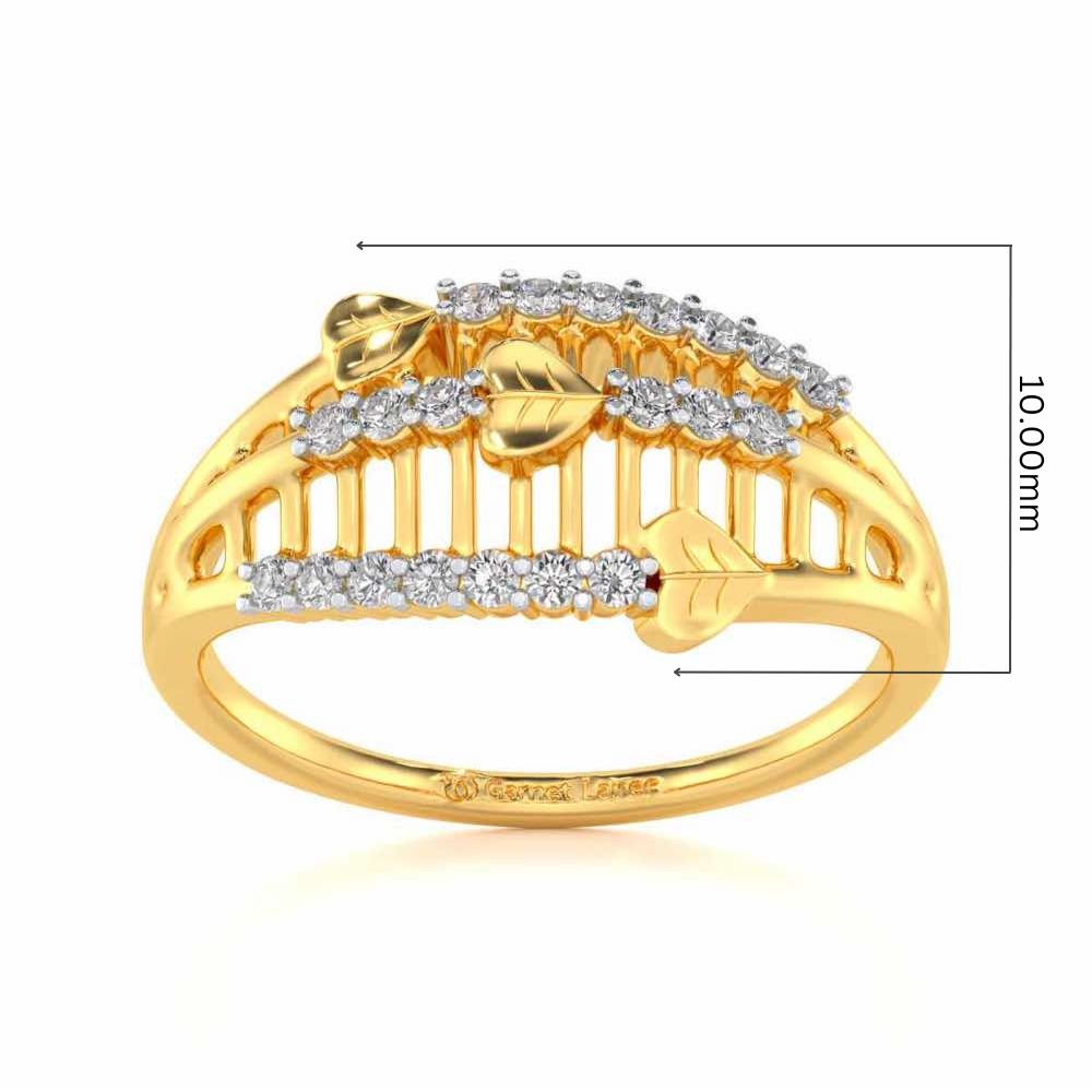 Heart Glow Silver Ring - Yellow Gold - Image 5